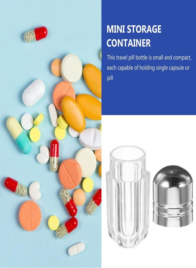 Healeved 20 Pack Travel Size Plastic Pill Bottles with Secure Caps Clear Refillable Medicine Containers Mini Vials for Pills Capsules and Small Items - Image 2